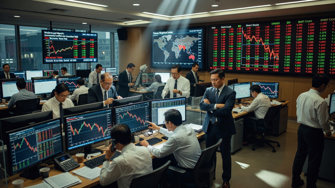 美債殖利率觸頂回落、聯準會鷹派紀要出爐 台股失守季線重挫1.3%